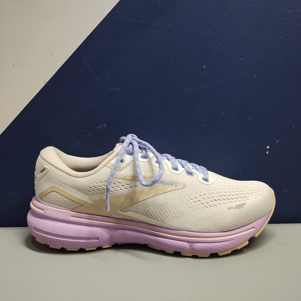 Brooks Women's Athletic Shoes in Cream and Purple - Picture 4 of 13